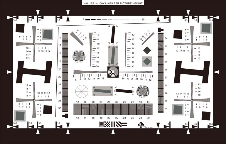 Enhanced ISO12233 Resolution Test Chart